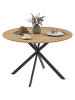 HOMCOM Esstisch-120L x 120B x 75H cm-Eiche