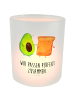 Mr. & Mrs. Panda Kerze Avocado Toast mit Spruch in Transparent