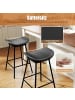 COSTWAY Barhocker 2er Set in Schwarz
