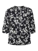KAFFE curve Langarm-Bluse KCtrine Regular fit in Marine Flower