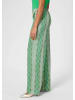 MADELEINE Weite Jerseyhose mit Grafikprint in apfelgrün / multicolor