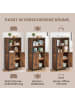 VASAGLE Bücherregal Barnet in Braun-Schwarz - (B)60 x (H)124.5 x (T)35 cm