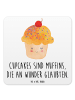 Mr. & Mrs. Panda Untersetzer Cupcake mit Spruch in Weiß
