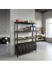 relaxdays Reifenregal in Schwarz - (B)120 x (H)180 x (T)40 cm