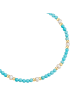 Glanzstücke München Armband aus Edelstahl mit Türkis (rek.) Süßwasser-Zuchtperle in gelbgold