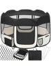 tectake Welpenauslauf  115 x 115 x 64 cm, inklusive Tragetasche und Heringe, schwarz