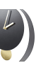 Beliani Wanduhr MAGLAND in Schwarz/Gold - (W) 30 x (H) 30 x (L) 4 cm