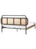Beliani Doppelbett BOUSSICOURT in Braun/Schwarz - (W) 202 x (H) 88 x (L) 210 cm