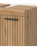 Inn.Furn Waschbeckenunterschrank in Eiche Artisan 60 cm, Unterschrank mit Rillenoptik