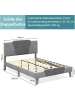 COSTWAY Doppelbettgestell 200 x 140 cm in Grau