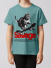 wat? Apparel T-Shirt Savage Cat in Teal Monstera