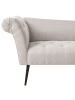 Beliani Chaiselongue NANTILLY in Beige/Schwarz - (W) 175 x (H) 76 x (L) 69 cm