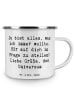Mr. & Mrs. Panda Camping Emaille Tasse Spruch Hoffnung und Selbs... in Weiß