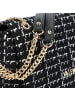Valentino Tweed Schultertasche 26 cm in nero-multicolor