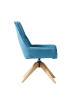 Home Nature Wohnkonzept Essstuhl 360° drehbar in Blau 64x60.5x95.5 cm