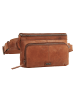 SPIKES & SPARROW Gürteltasche echt Leder in cognac
