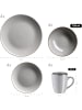 Mäser Kombiservice, Steinzeug METALLIC RIM in Grau