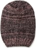 styleBREAKER Strick Loop und Beanie Set in Schwarz-Rosa