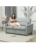 HOMCOM Schlafsofa-155B x 90T x 88,5H cm-Hellgrau