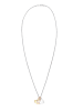 Elli Halskette 925 Rosegold Herz, Bi Color_Tri Color in Silber