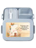 Mr. & Mrs. Panda MEPAL Bentobox Einhorn Näherin Design mit Spruch in Blau Pastell