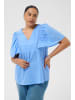 KAFFE curve Bluse kurzarm KCkarlia Loose fit in Vista Blue