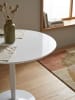 KADIMA DESIGN Moderner Hochglanz Esstisch, Trompetenbein, Weiß, 75x75x74 cm