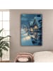 OnlyWow Leinwand Bilder Dunkelblau