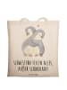 Mr. & Mrs. Panda Tragetasche Schwestern Liebe mit Spruch in Creme