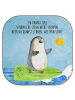 Mr. & Mrs. Panda Getränkeuntersetzer Pinguin Surfer mit Spruch in Eisblau