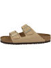 Birkenstock Pantolette Arizona SFB Nubukleder Weichbettung schmal in beige