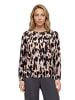 Betty Barclay Schlupfbluse langarm in Beige/Schwarz