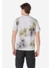 KOROSHI Crew cotton all over t-shirt in weiß