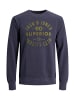 Jack & Jones Sweatshirt 'Jeans Washed' in dunkelblau