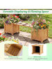 COSTWAY Blumenkasten mit Gartenbank 105 x 26,5 x 29,5 cm in Beige