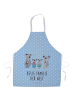 Mr. & Mrs. Panda Schürze Koala Familie zwei mit Spruch in Blau Pastell