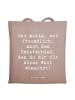 Mr. & Mrs. Panda Shopping Tasche Spruch Freundlichkeiten verbrei... in Braun Pastell
