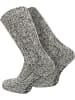 normani 2 Paar Norweger-ABS-Socken mit Schafwolle in Braun/Beige