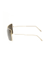 Frankie Morello Gold Metallic Faser Damen Sonnenbrille