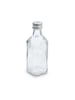 relaxdays 25 x kleine Flaschen in Transparent/ Silber - 50 ml