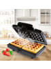 Gourmet Maxx Waffeleisen Belgische Waffeln 750W schwarz inkl. Kontrollleuchten Schwarz