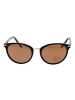 Serengeti Frauen Sonnenbrille Rund Schwarz