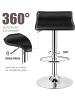 COSTWAY 2er Set Barhocker in Schwarz