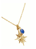Gemshine Halskette mit Anhänger Konstellation Maritim Nordstern Polarstern Saphir in gold coloured