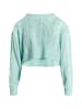 myMo Strick Cropped Pullover in Aqua