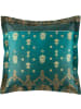 Bassetti Fein Satin Kuschelkissenbezug Gold Decor in smaragdgrün