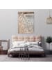 WALLARENA Leinwandbild Blumen in Beige