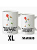 Mr. & Mrs. Panda Steinguttasse Einhorn Luftballon mit Spruch in Weiß