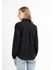 DreiMaster Damen Langarmbluse in Schwarz