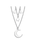 LOTUS silver Anhänger Silber 925 Sterling Silber Sterne, Mond Halsketten